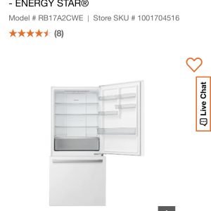 New Scratch And Dent Hisense 17 Cu Ft Refrigerator, Hisense 17 Cu Ft Refrigerator, Hisense white refrigerator, scratch and dent refrigerator, refrigerator for sale